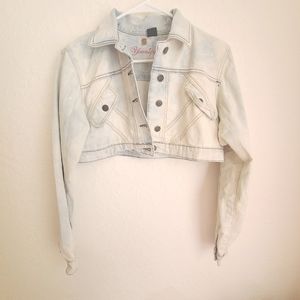 Younique Cropped Lightwash Jean Jacket Large
